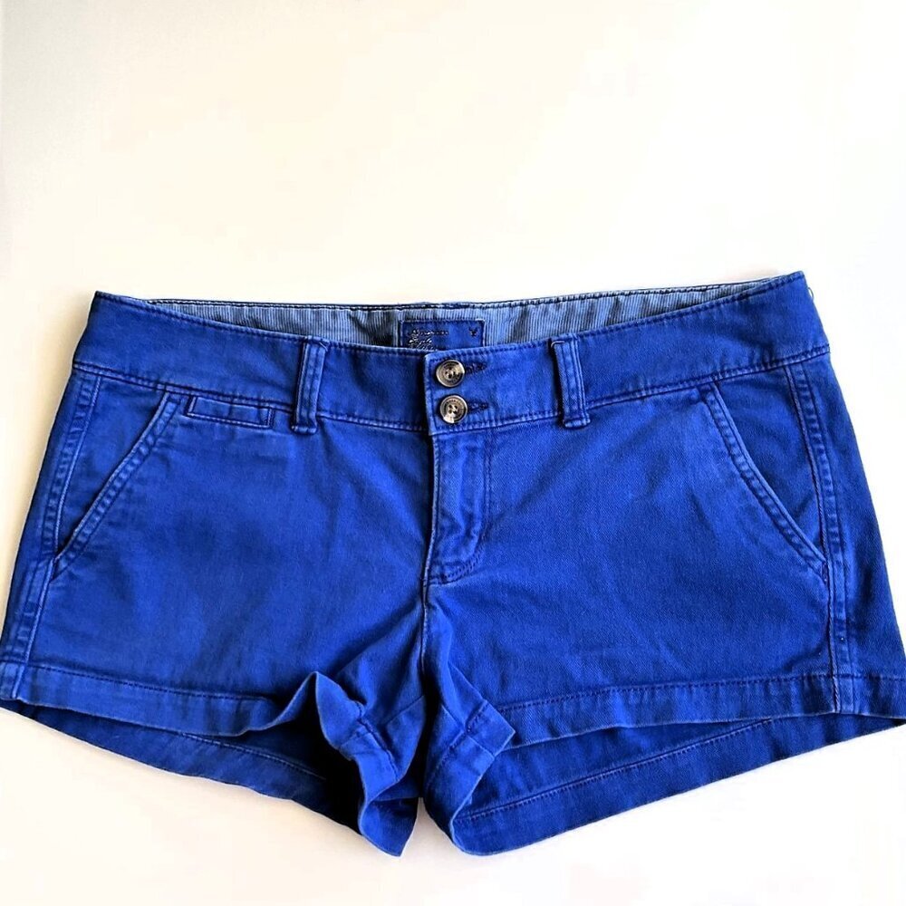 Y2K American Eagle Blue Low Rise Stretch Shorts